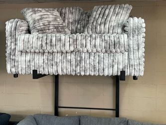 WHITE CORDUROY SOFA LOVESEAT SALE
