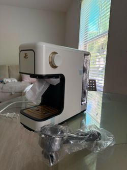 Slim Espresso Coffee Maker with 20-Bar Pressure, White
