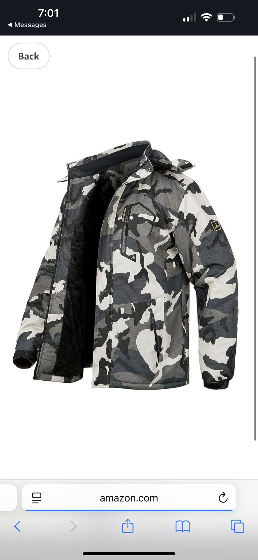 Men’s Winter Ski Jacket Warm Fleece Waterproof Outdoor Mountain Hiking Windbreaker Hooded Snow Rain Coat XXL