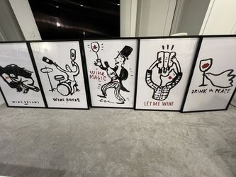 Frames Wine Art By ‘My Posters Suck’
