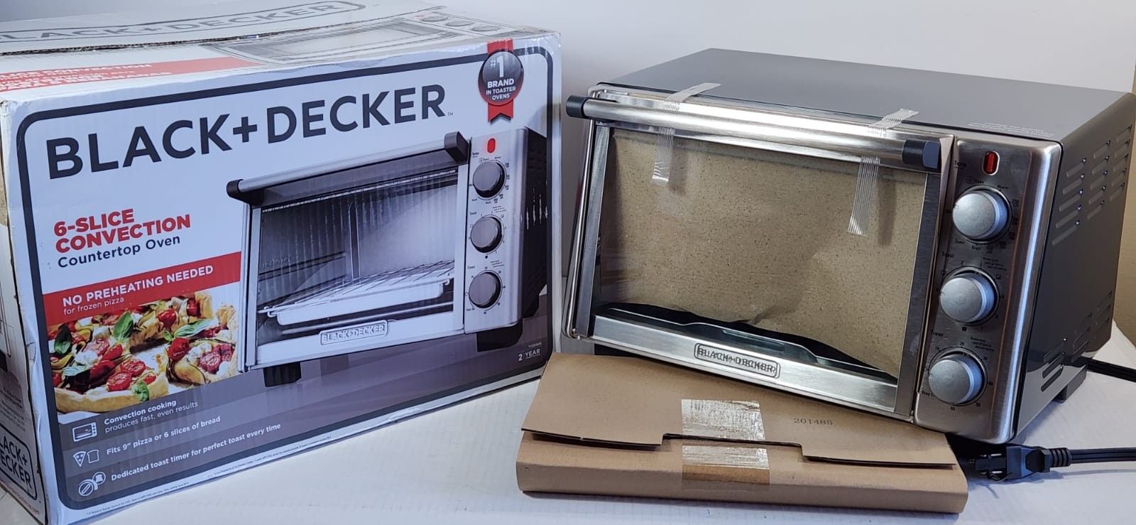 BLACK+DECKER 6-Slice Convection Countertop Toaster Oven, Stainless