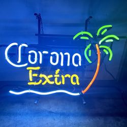 Corona Extra Beer Palm Tree Neon