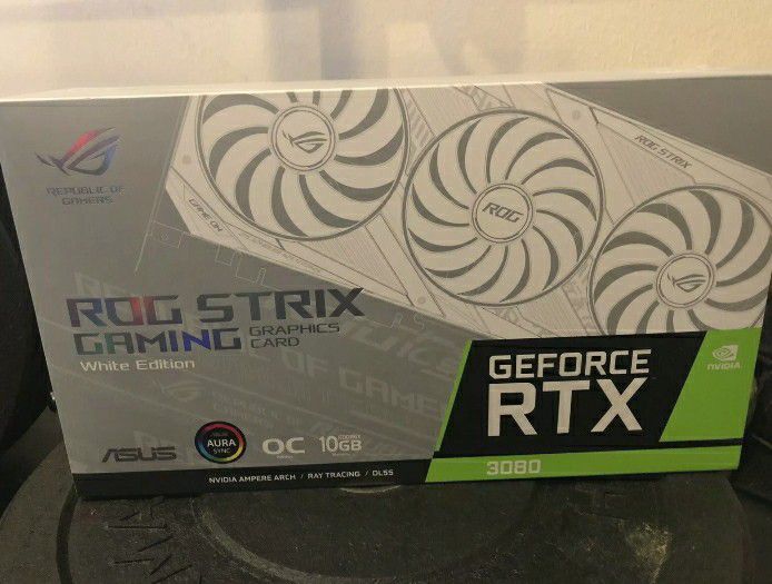 ASUS ROG Strix GeForce RTX 3080 White Edition OC NON LHR Graphics Card 