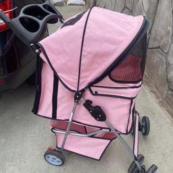 Pink Pet Stroller