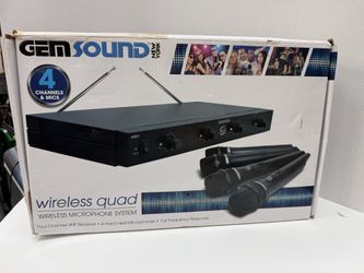 Gem Sound Wireless Quad Microphone mic System (4 Mics) – GMU-4