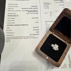 3.92ct radiant cut engagement ring