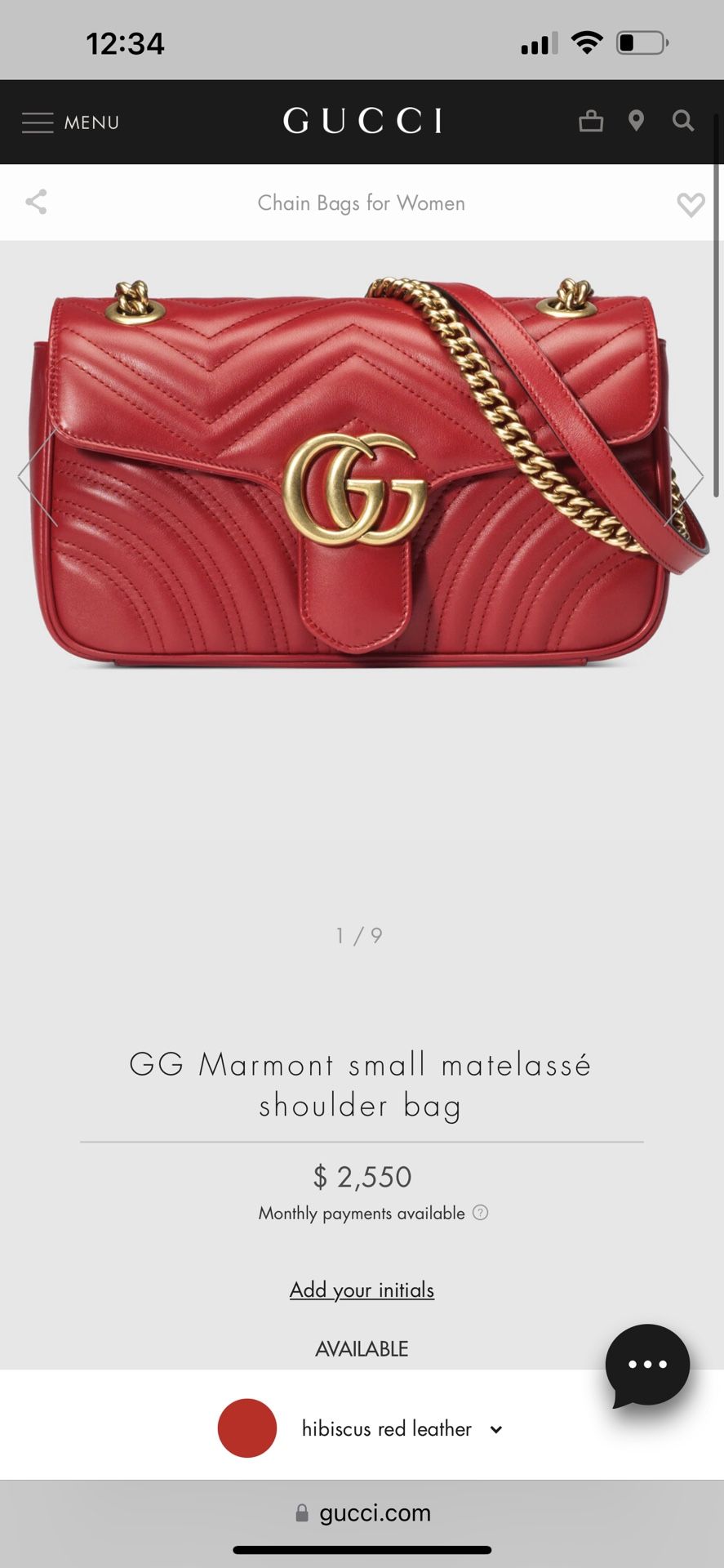 GG Marmont small matelassé shoulder bag