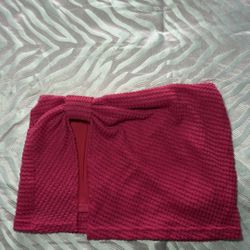 Pink Mini Beach Skirt Cover Up 