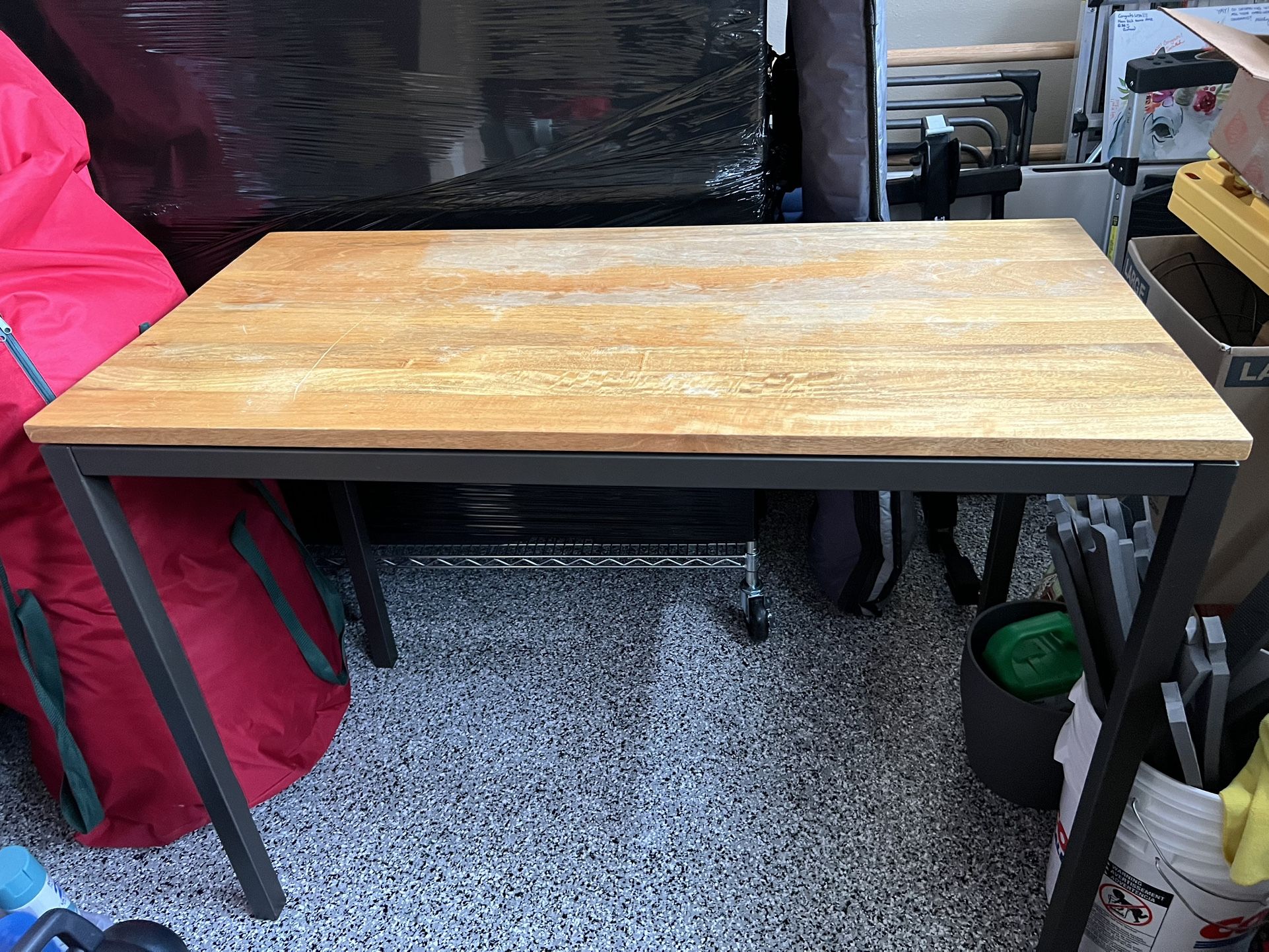 West Elm Mango Wood Bistro Table Dining Kitchen