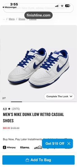 Nike dunk low retro size 11