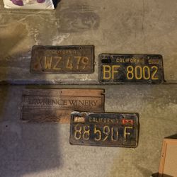 Vintage License Plates 