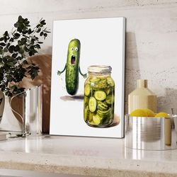 Funny Pickle Canvas Wall Art – B33