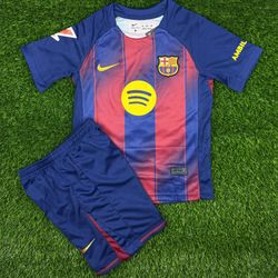 NEW CLUB BARCELONA HOME LAMINE YAMAL KIDS SET!