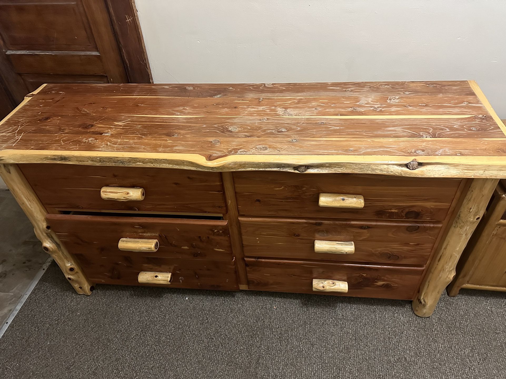 Rustic Log Dresser