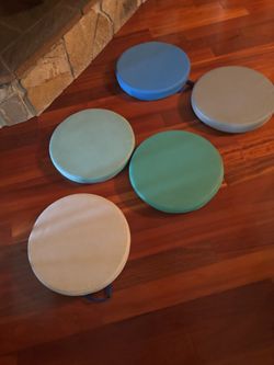 Set of 5 Round Floor Cushions