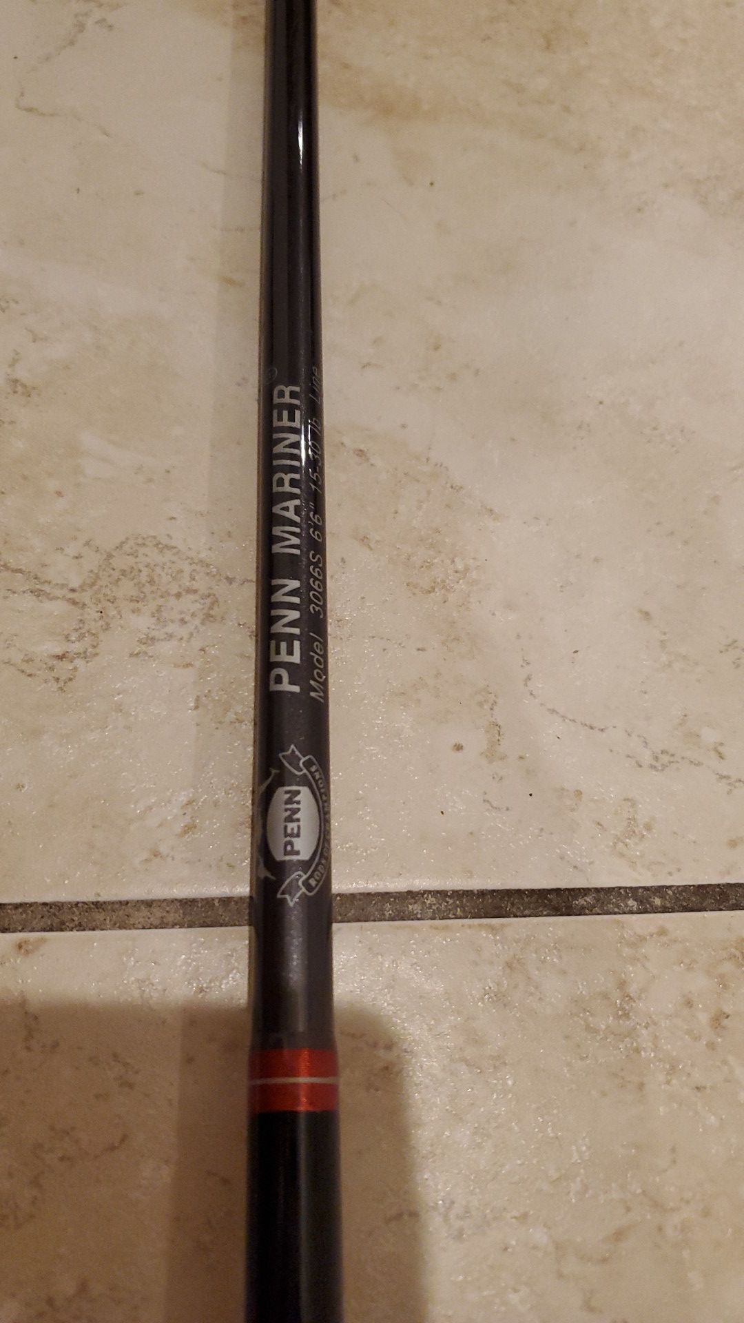 Very nice Penn Mariner 3066s 6'6" 15-30 lb Line Spinning fishing rod pole