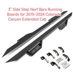 3" Side Step Nerf Bars Running Boards for 2015-2024 Colorado Canyon Extended Cab