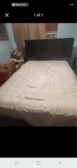 Queen size bed with frame and bed