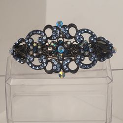 Blue Crystal Rhinestone Clip