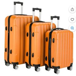3-Piece Hard Shell Luggage Set - Brand New, Stylish Gold!
