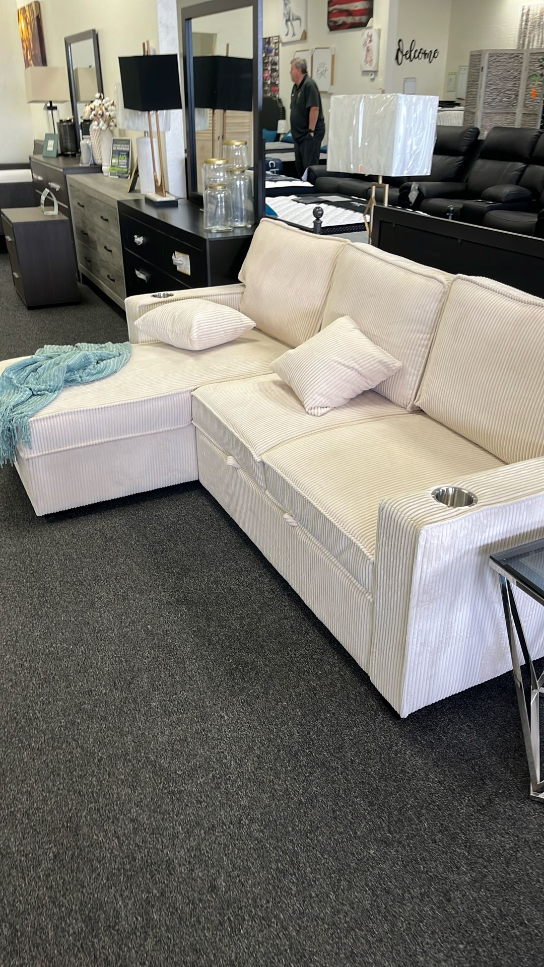 White 3 Seater Couch 