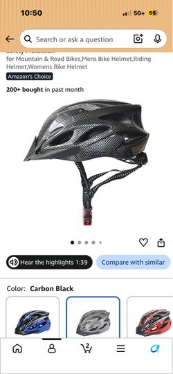 Carbon Black Adult Bike Helmet