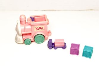 Toy Train, Toy Truck, and Toy Blocks from Vintage 1996 Mattel “Kelly Nursery School #67535”