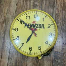 Melted Pennzoil Vintage Clock