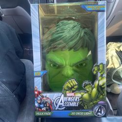 Marvel Avengers HULK Head / Face 3D Deco Wall LED Night Light Art Room Hot