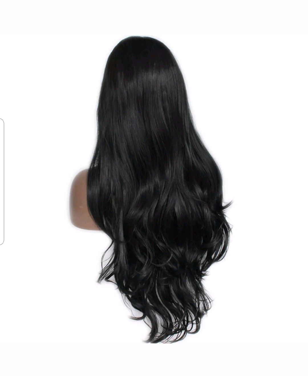 naural black synthetic humn hair fiber heat resistant lace front wig $73.00