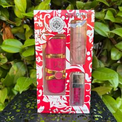 Yara Perfume, Lipstick, and Lip Gloss Gift Set