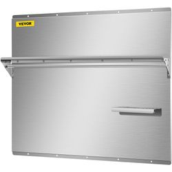Range Backsplash with Shelf 29.5 x 29.5 Inch Range Hood Wall Shield