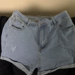 Light Blue Jean Shorts 