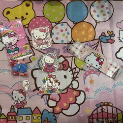 Hello Kitty Birthday Party Decoration Supplies. 