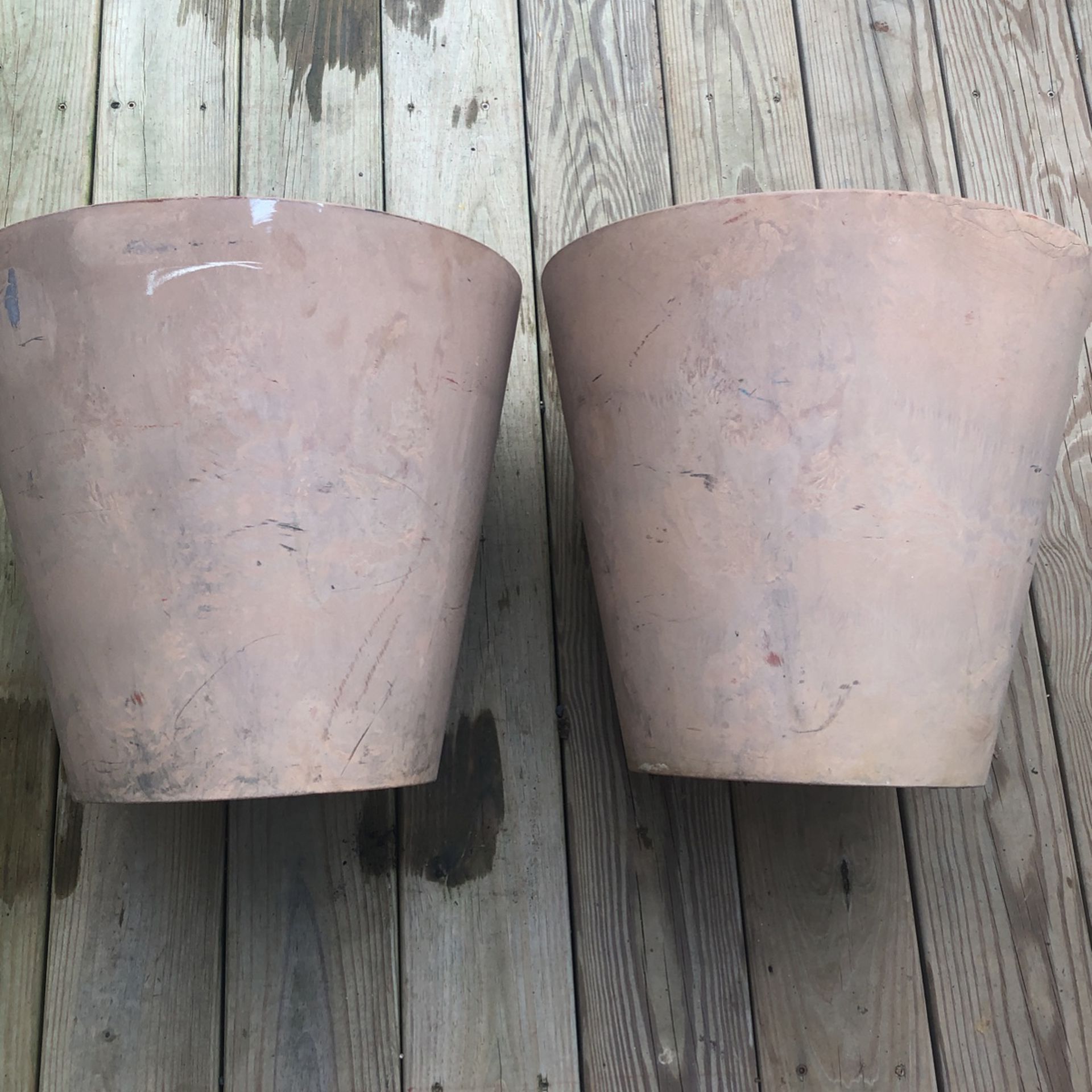 Planters/flower Pots (2) Earthtone 