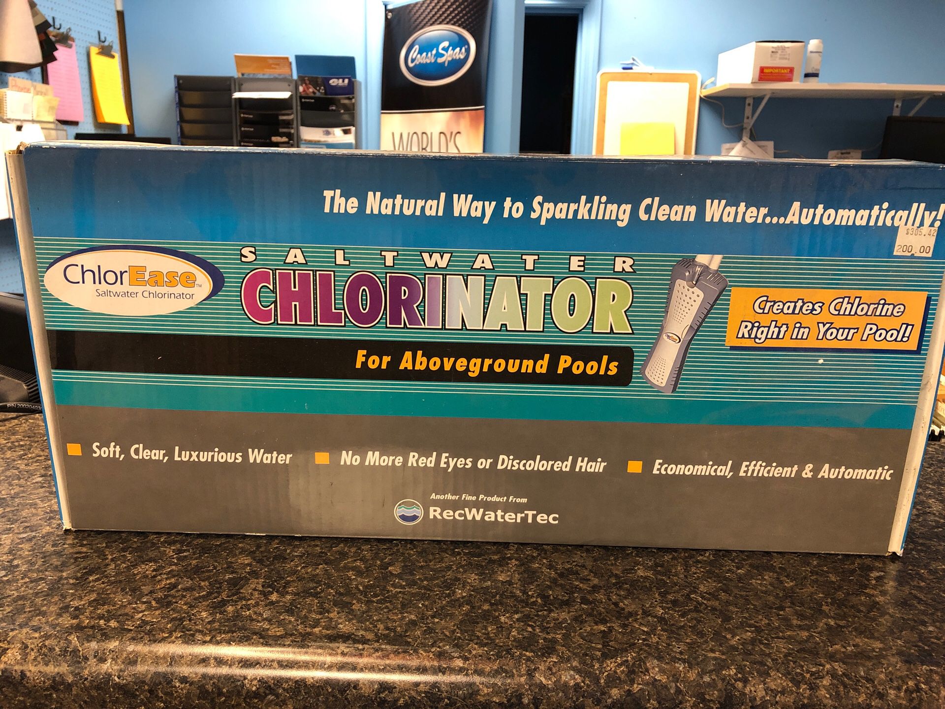 Saltwater chlorination two available