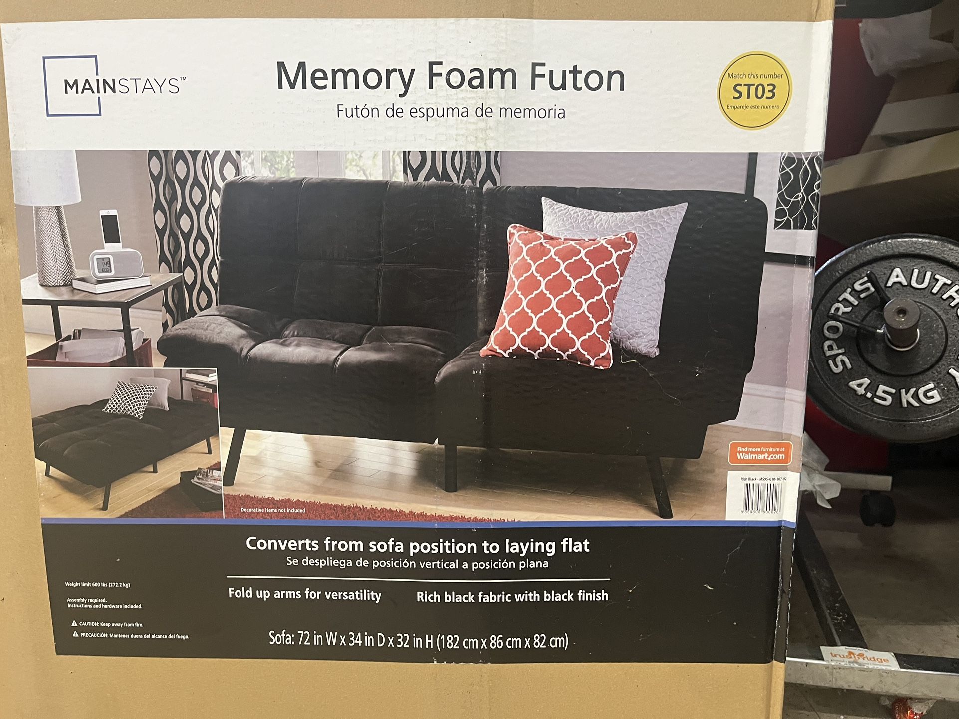 Memory Foam Futon Sofa Bed Couch Sleeper Convertible Foldable Loveseat FULL Size