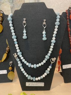 Handmade Gemstone Jewelry-Larimar y Aquamarine 