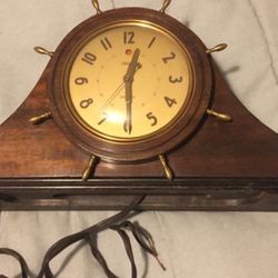 Antique 30s 40s Warren telechron ship bell mantle clock