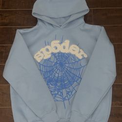 Sky Blue Sp3der Hoodie, Size S 