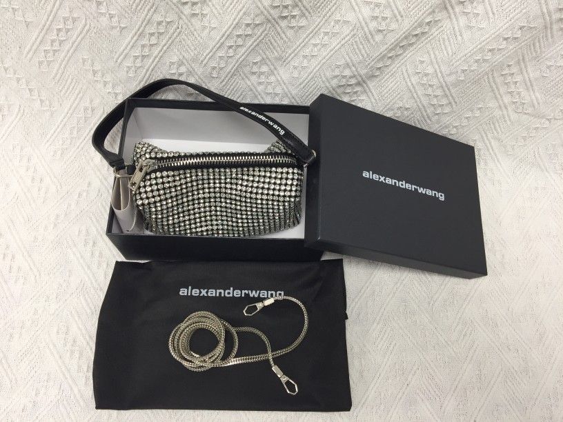 Alexander Wang heiress pouch in crystal mesh