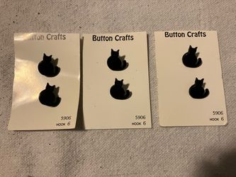 Black Cat Buttons