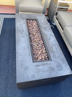 5 Piece Patio Set With Fireplace And Tank Holder