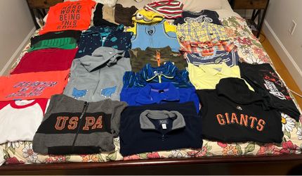 $55 obo   Various boys shirts and sweat jackets etc.    5-8