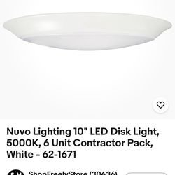10” LED Disk Light 5000K 6 PACK
