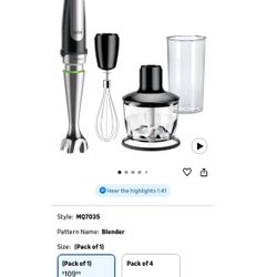 NEW / OPEN BOX Braun MultiQuick 7 3-in-1 Immersion Blender with Food Processor – Powerful Handheld Electric Stick Blender - Emulsifier for Chopping, B