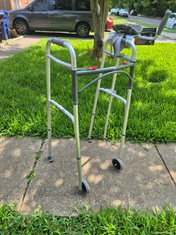 Walker, adult adjustable w/ wheels