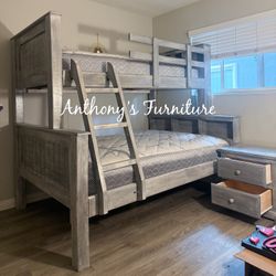 Twin Full Bunk Bed And Mattress 