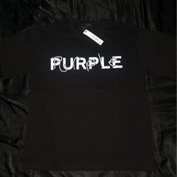 Purple Brand Wordmark T-Shirt, Black, Sizes S & L