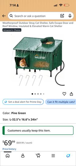 Wlleyay insulated cat house